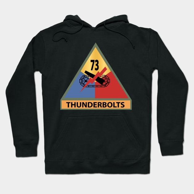 73rd Tank Battalion -Thunderbolts w SSI Name Tape X 300 Hoodie by twix123844